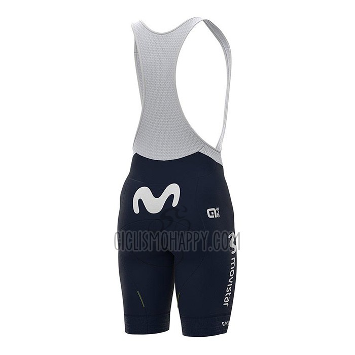 Movistar Cycling Jersey Bib Short 2022 Short Sleeve Dark Blue